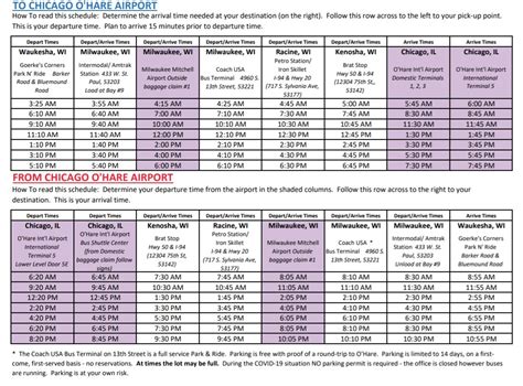 coach bus usa schedule